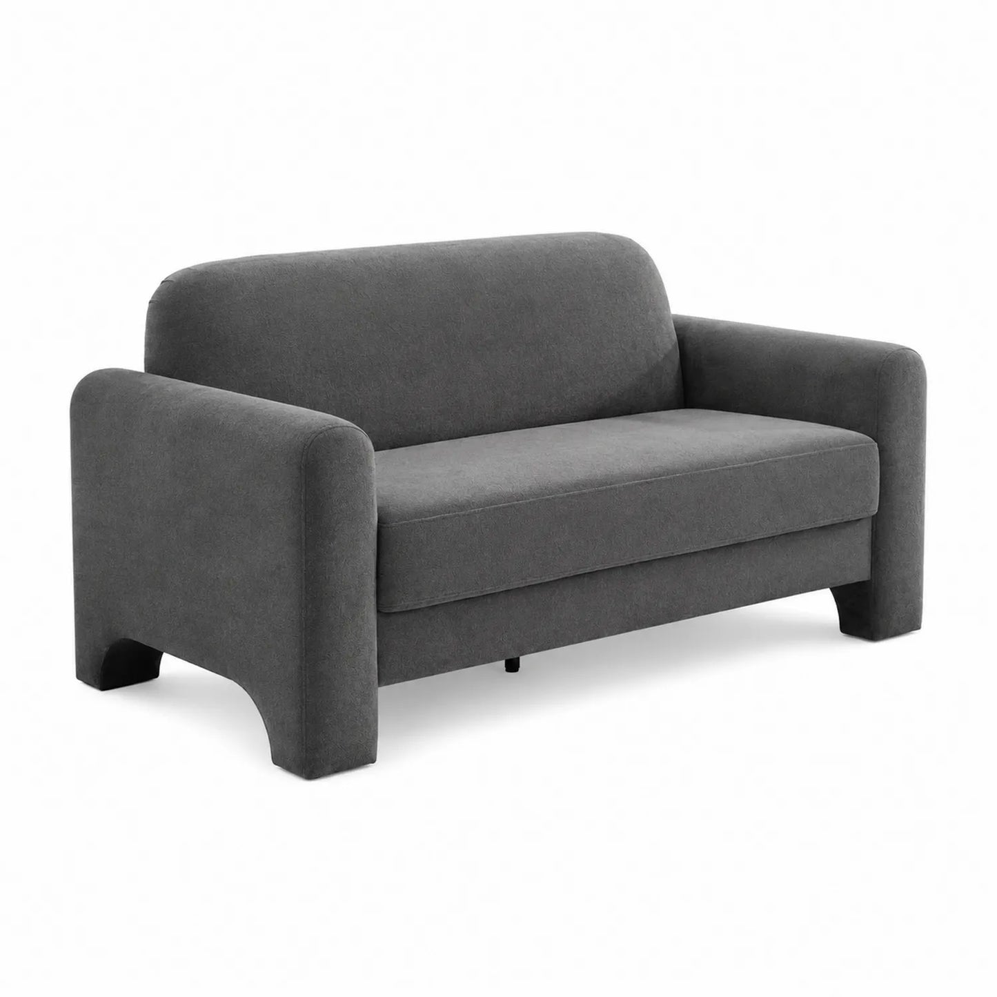 Canapé 2 places en tissu anthracite