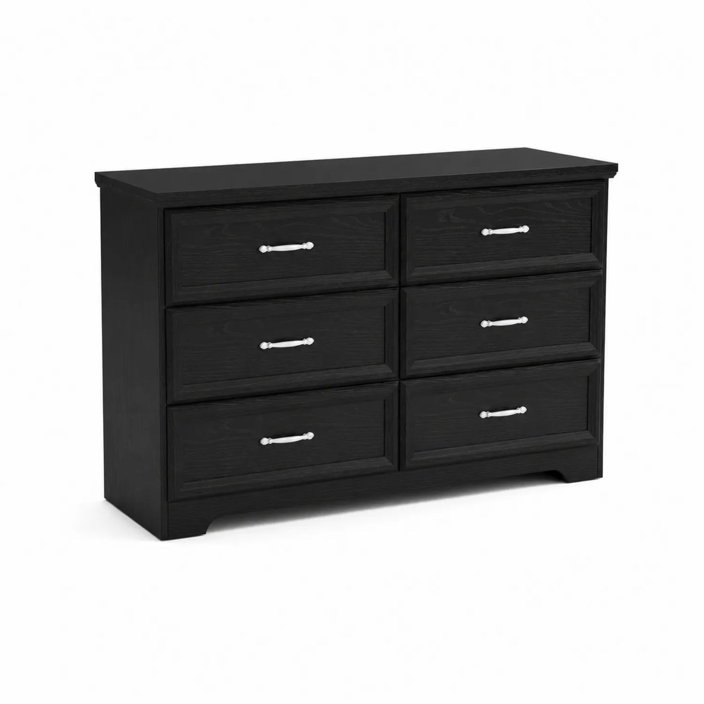 Commode 6 tiroirs en bois Noir