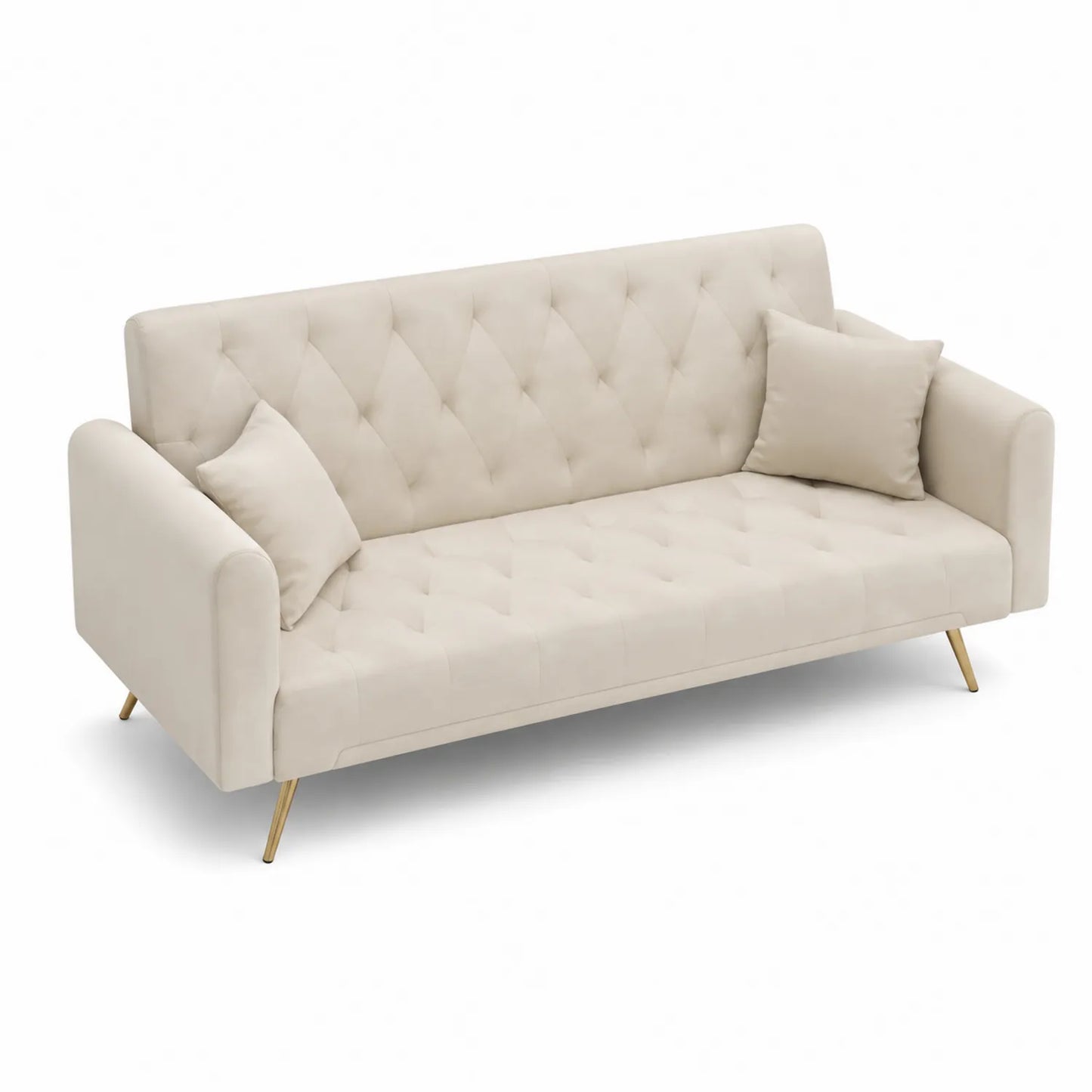 3-Sitzer-Sofa aus Stoff mit Metallfüßen 210x85x75 cm