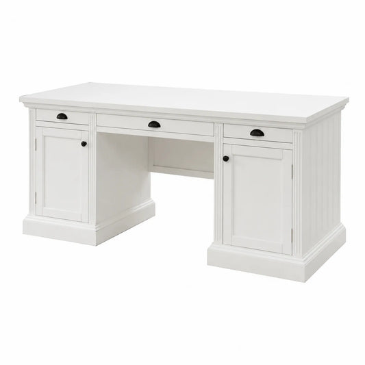 Bureau en bois avec tiroirs et placards 160cm x 60cm x 75cm