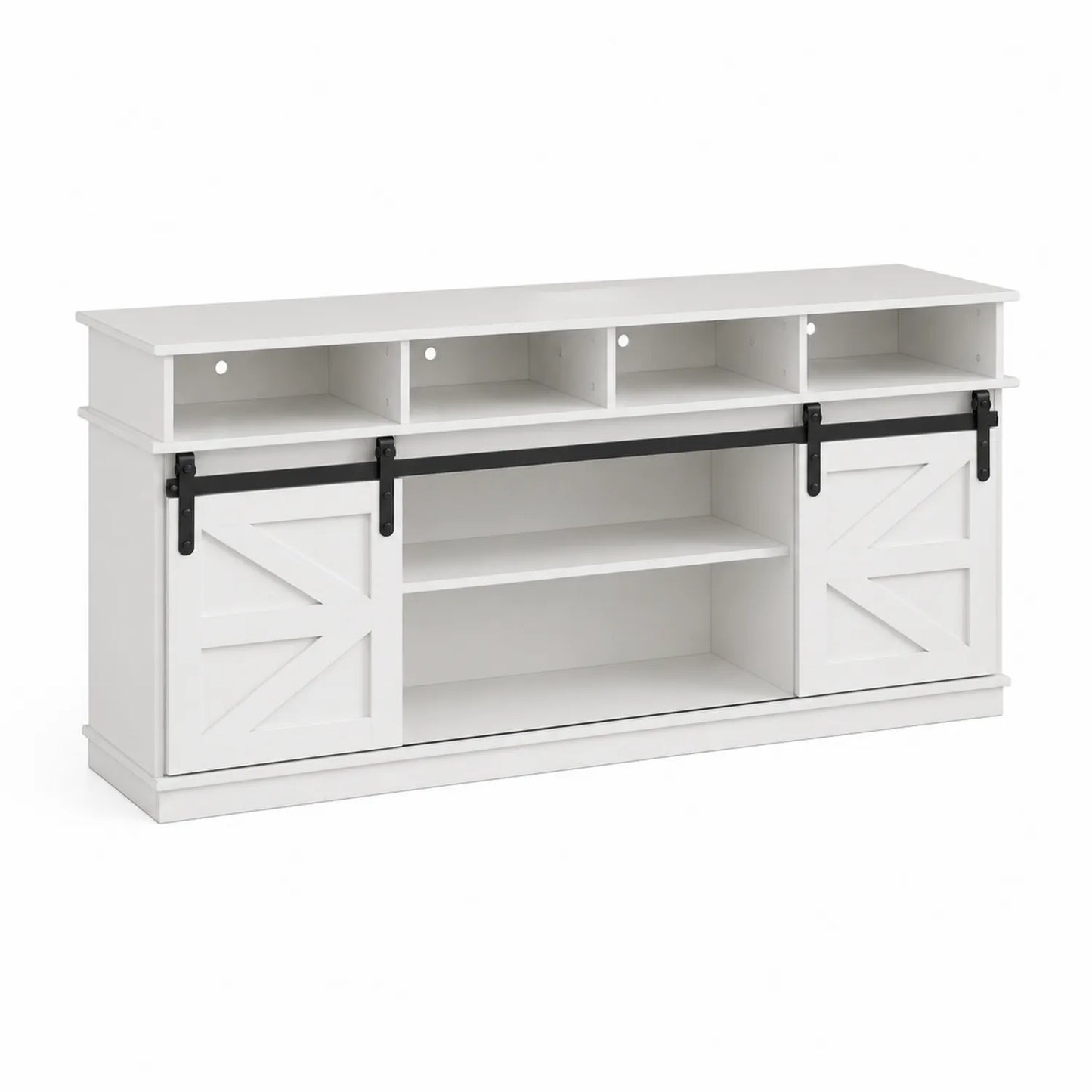 Buffet TV en Bois avec Portes Coulissantes 152 cm
