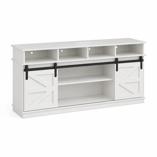 Buffet TV en Bois avec Portes Coulissantes 152 cm
